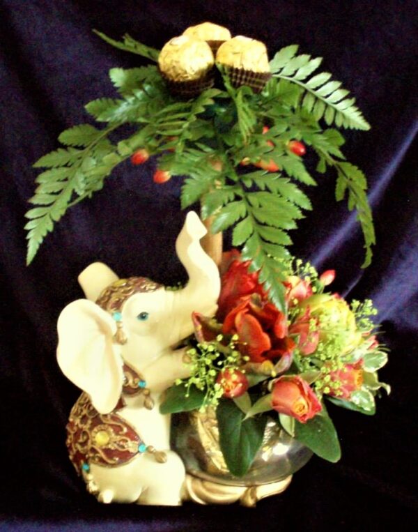 цветы, букет, детский букет, слон