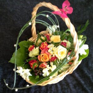 цветы, букет, корзина с цветами