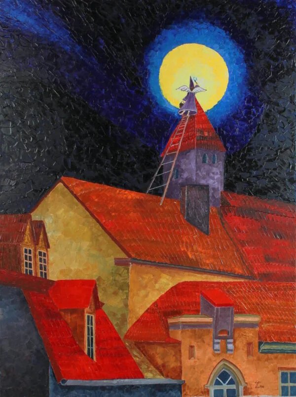 картина, живопись, звездочет
